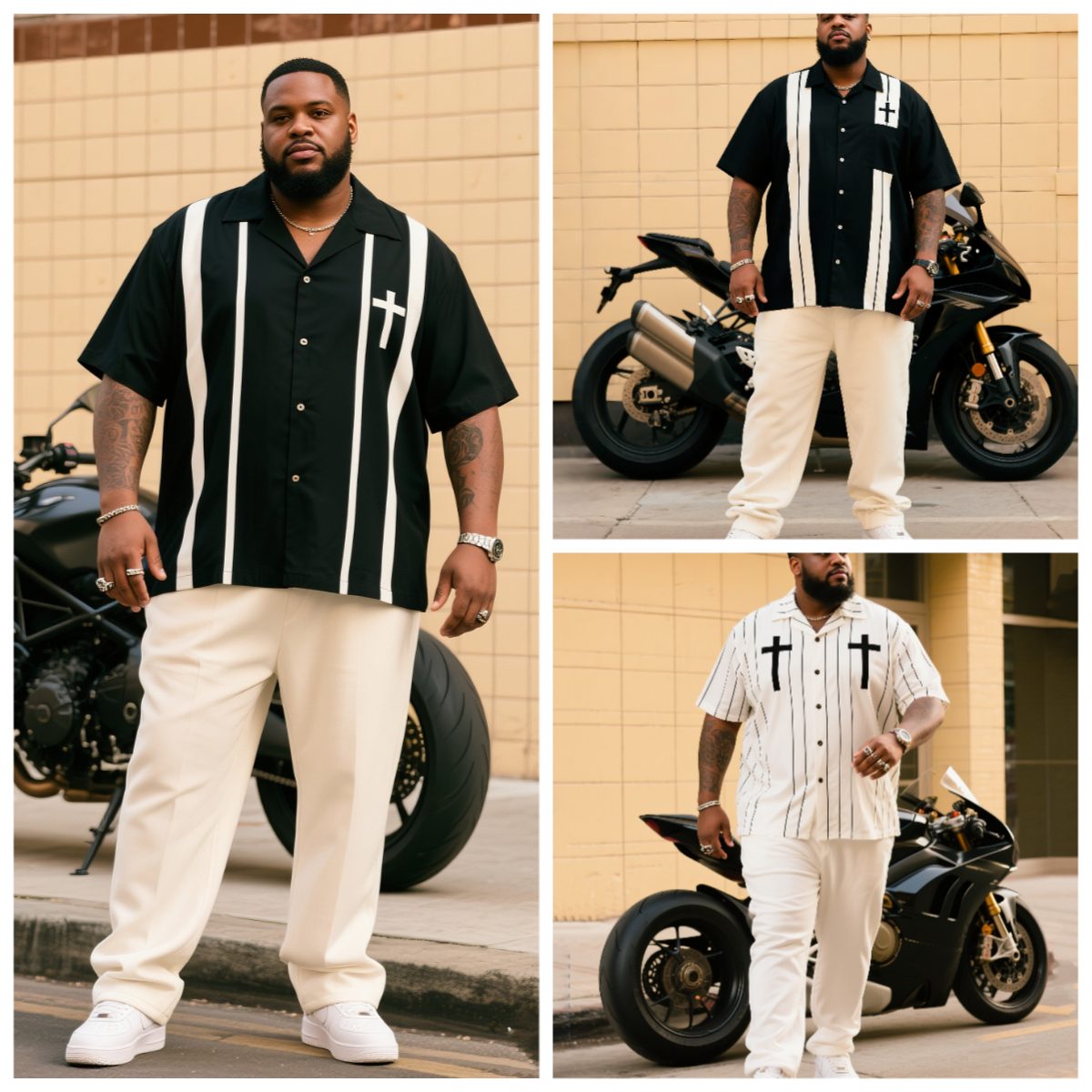 Collectible & Vintage Dolls For Wedding - S-9XL Plus Size Men's Streetwear Cross