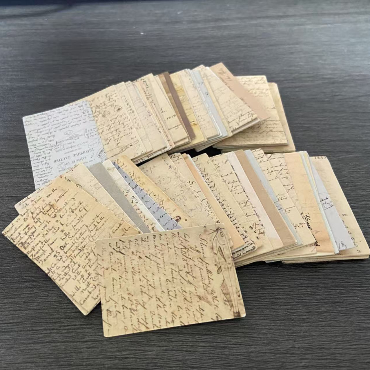 Vintage Collectible Magazines - 100pcs Vintage Handwritten letter Material Paper