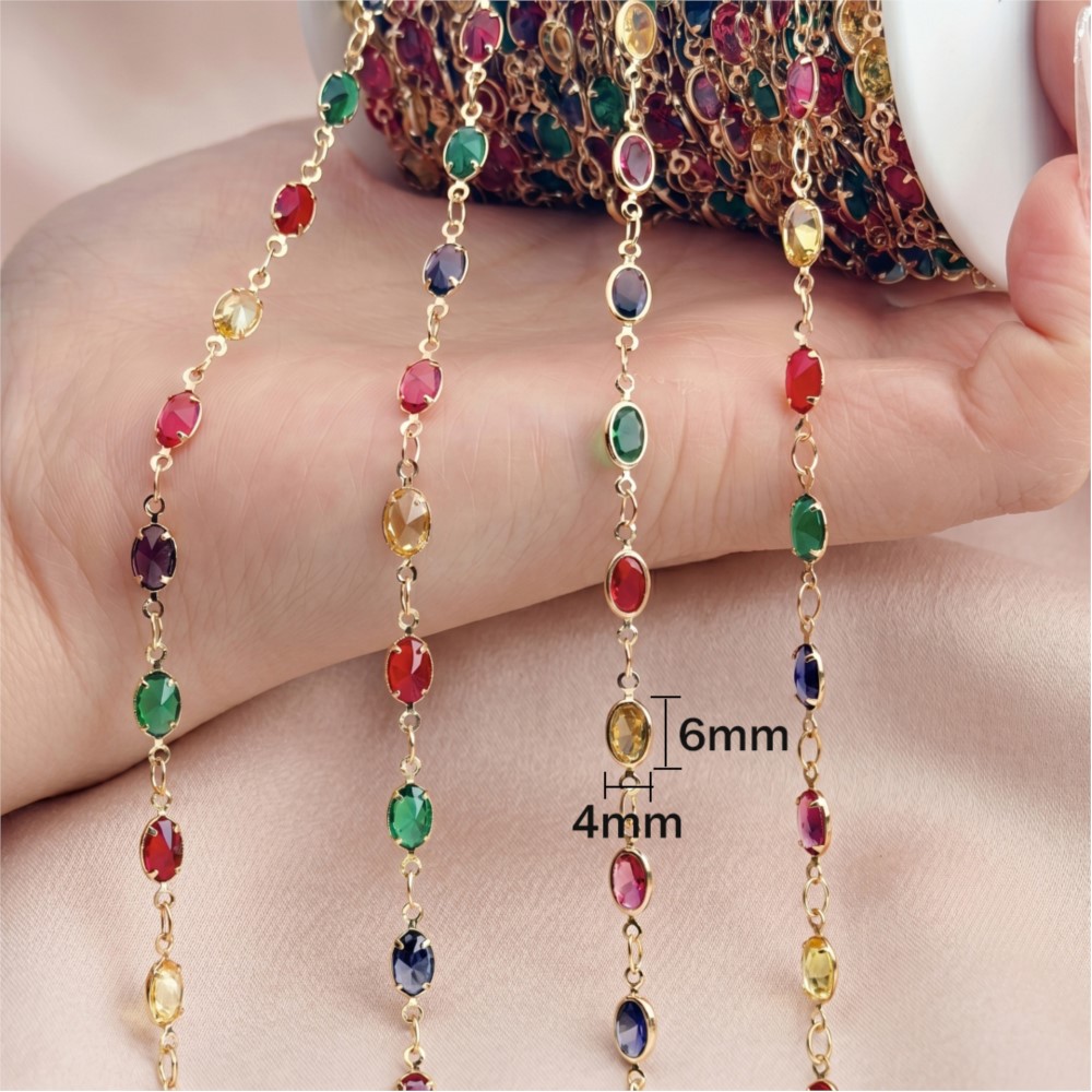 1meter Colorful Crystal Chain  - Vintage Collectibles For Sale review and price