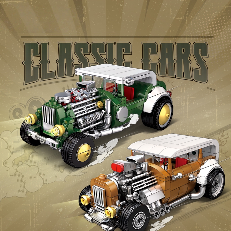 Retro vintage car building blo - Vintage Collectible Model Cars review and price