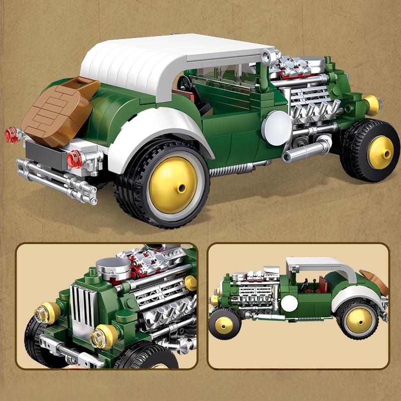 Retro vintage car building blo - Vintage Collectible Model Cars review and price