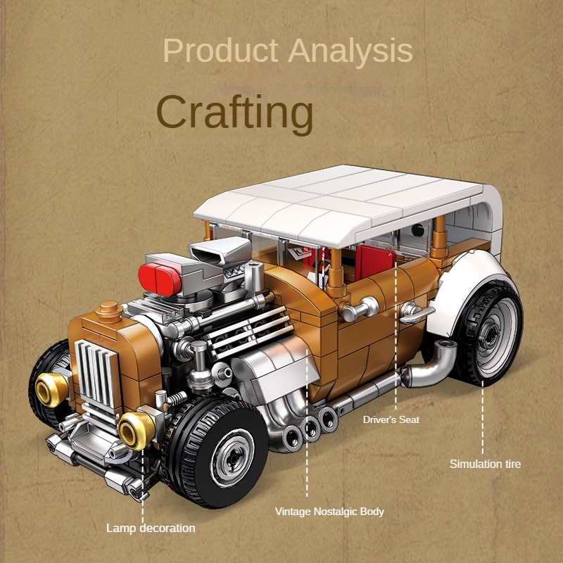 Retro vintage car building blo - Vintage Collectible Model Cars review and price