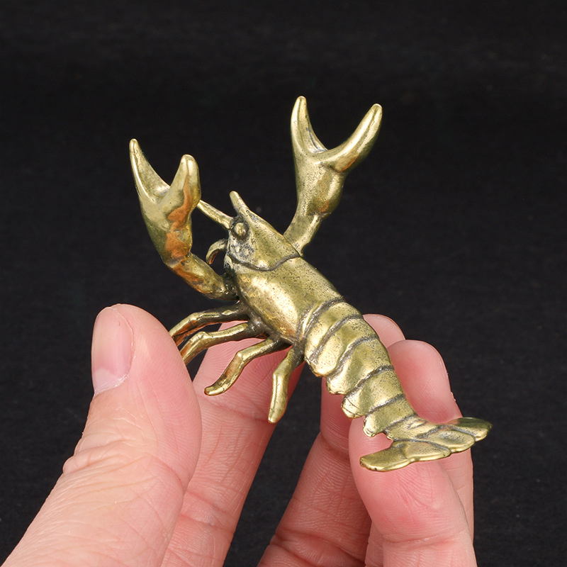 Solid Brass Crayfish Ornament  - Vintage Collectible Furniture review and price