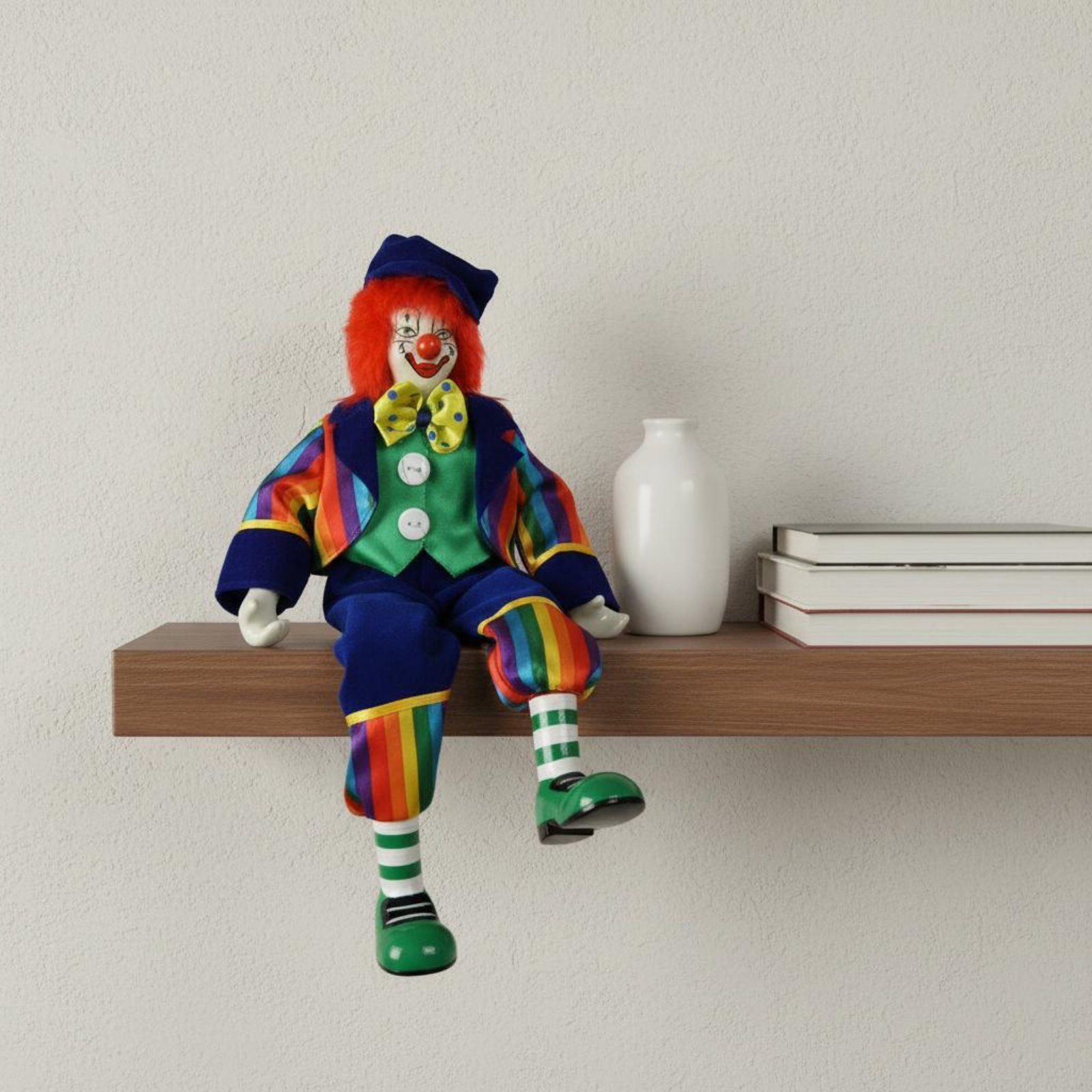 Dangling Leg Clown Doll Handma - Vintage Collectible Porcelain Dolls review and price