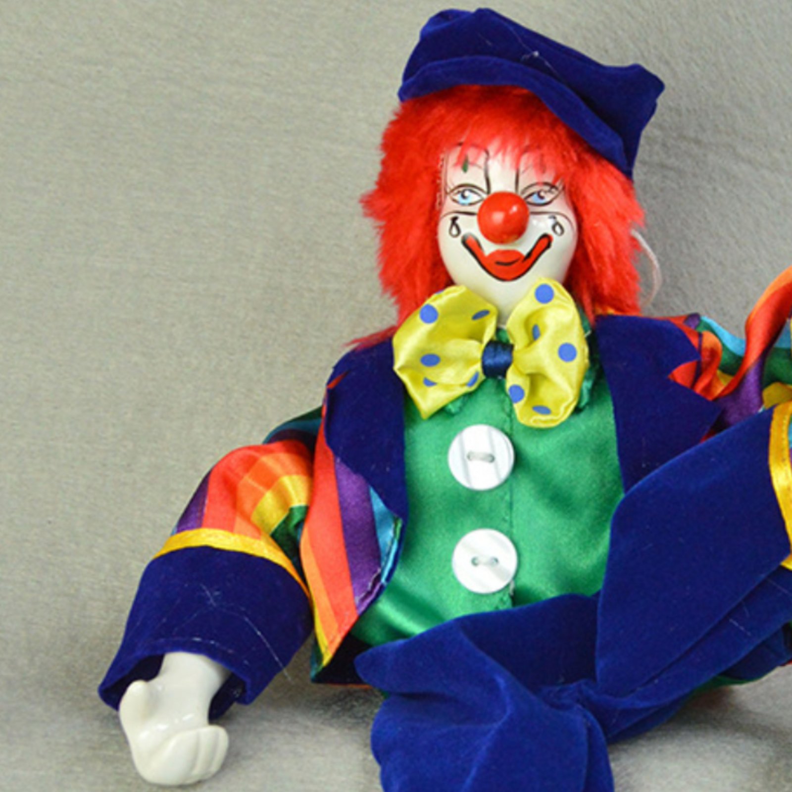 Dangling Leg Clown Doll Handma - Vintage Collectible Porcelain Dolls review and price