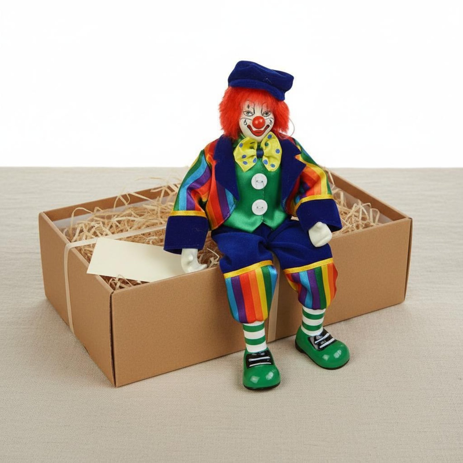 Dangling Leg Clown Doll Handma - Vintage Collectible Porcelain Dolls review and price
