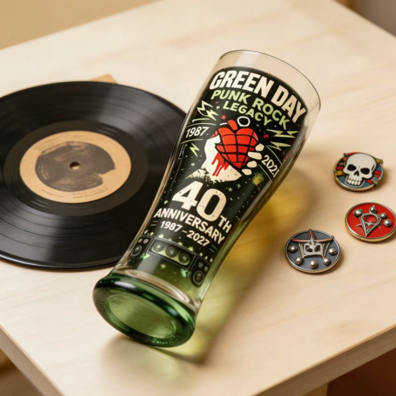 Retro Punk Rock 40 Year Commem - Vintage Collectible Glass review and price