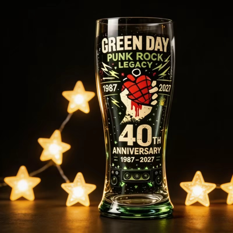 Retro Punk Rock 40 Year Commem - Vintage Collectible Glass review and price
