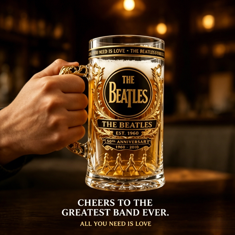 The  Beatles 66th Anniversary  - Vintage Collectible Glass review and price