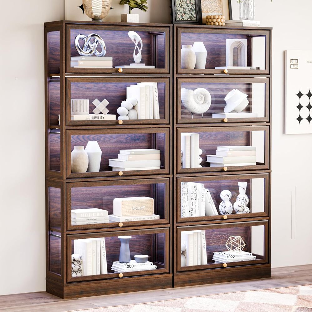 5-Tier Walnut Acrylic Glass Di - Collectible & Vintage Dolls For Wedding review and price