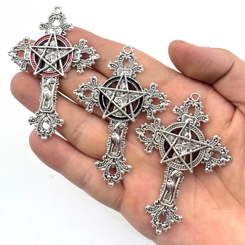 2pcs 30x15mm Gothic Big Cross  - Vintage Collectibles For Sale review and price