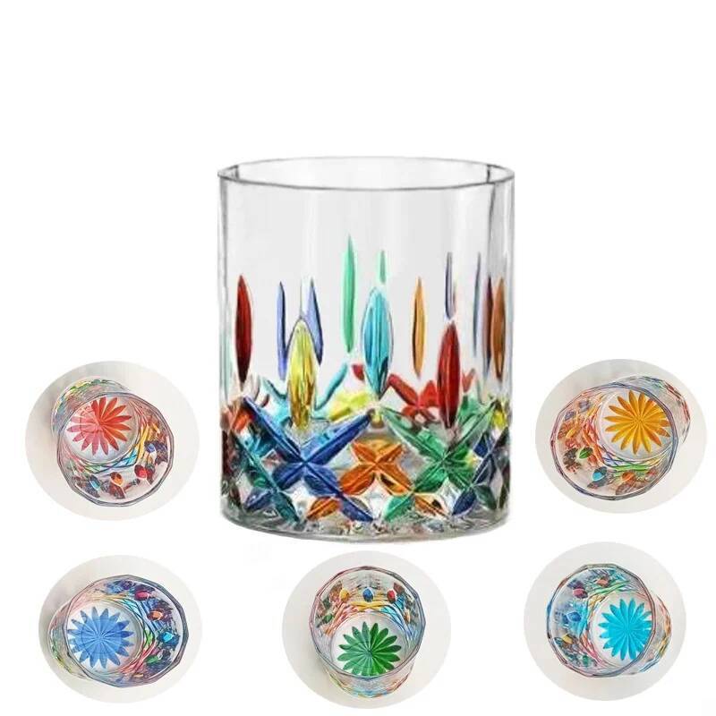 Designer Cup Colorful Jewelry  - Vintage Collectible Glass review and price