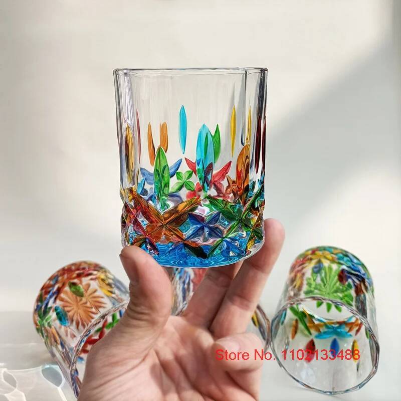 Designer Cup Colorful Jewelry  - Vintage Collectible Glass review and price