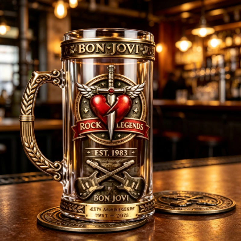 Bon Jovi 1983-2026 Rock Legend - Vintage Collectible Glass review and price