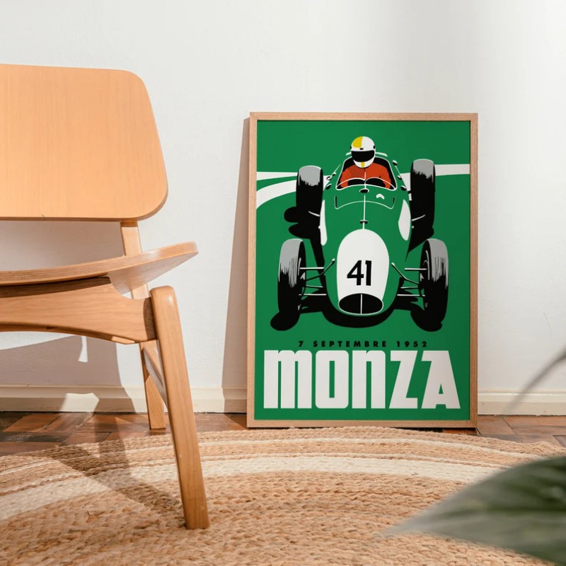 Vintage Monza Racing Poster Cl - Vintage Collectible Furniture review and price