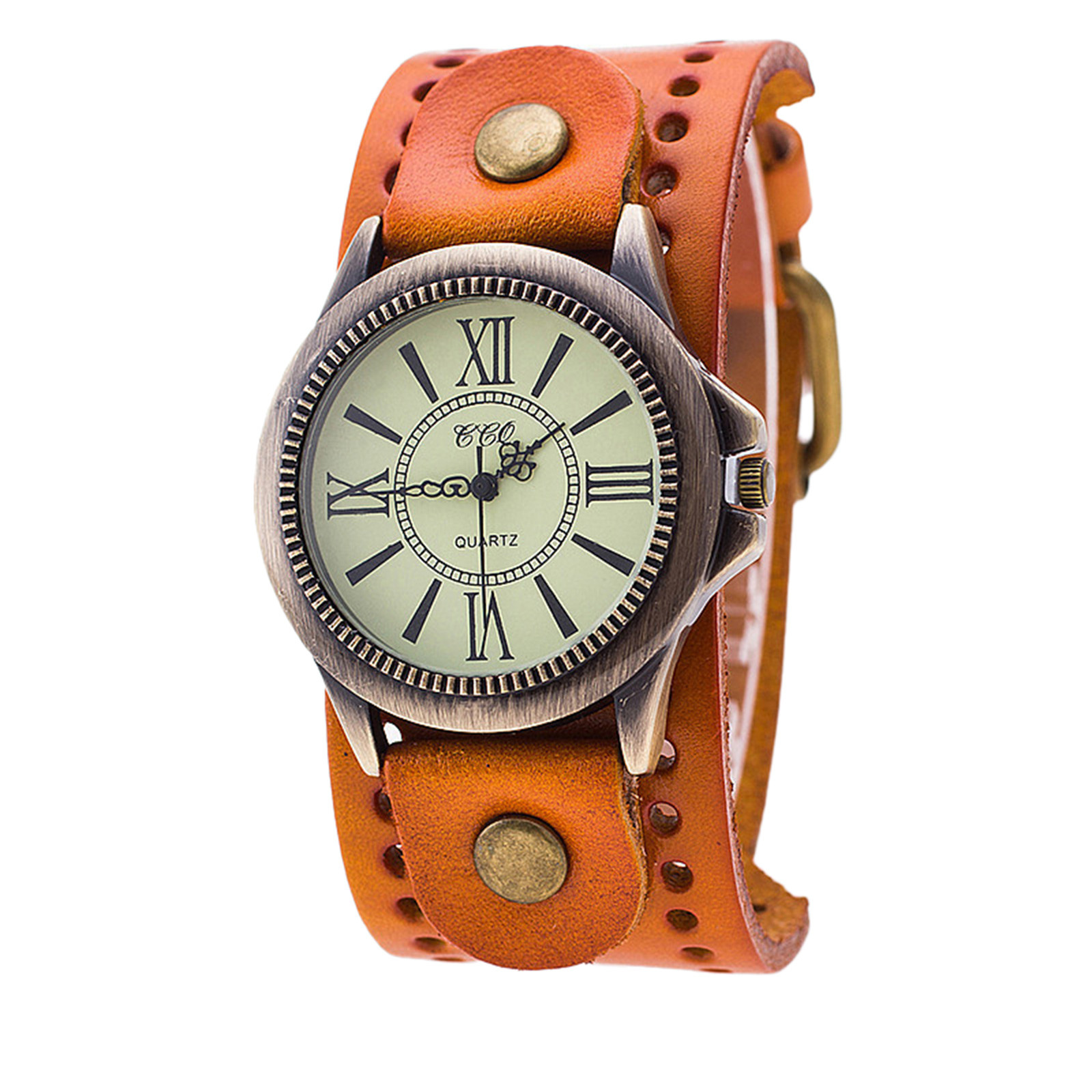 Punk Retro Leather Watch Roman - Vintage Watch Crystal review and price