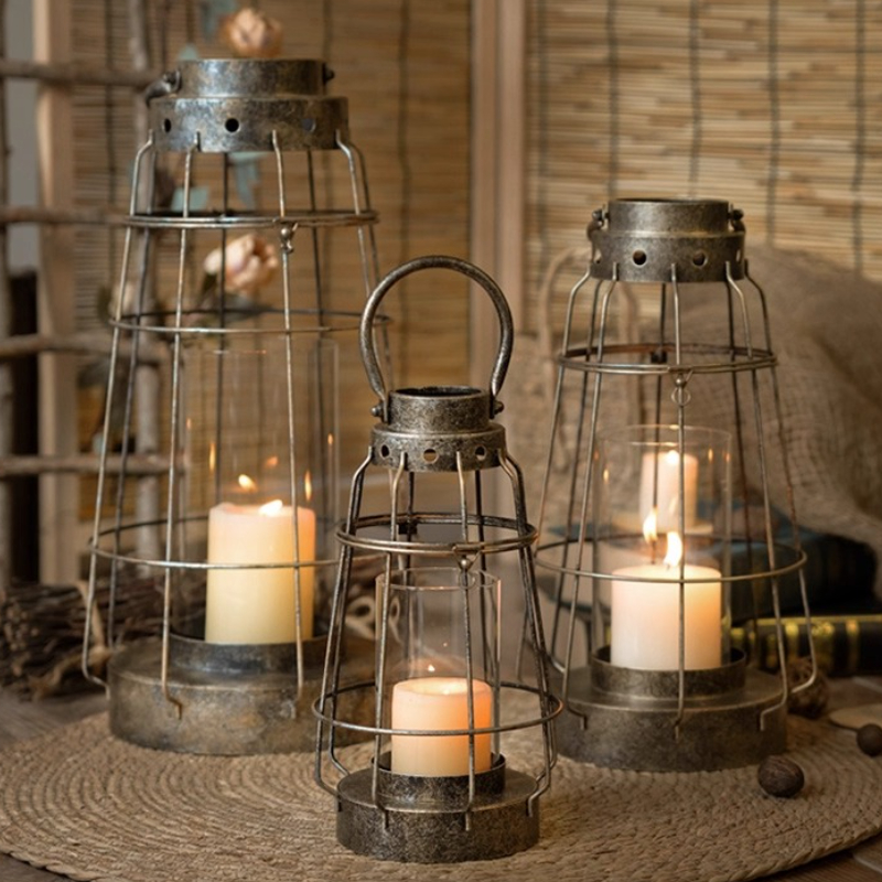 European Iron & Glass Candle H - Vintage Collectible Glass review and price