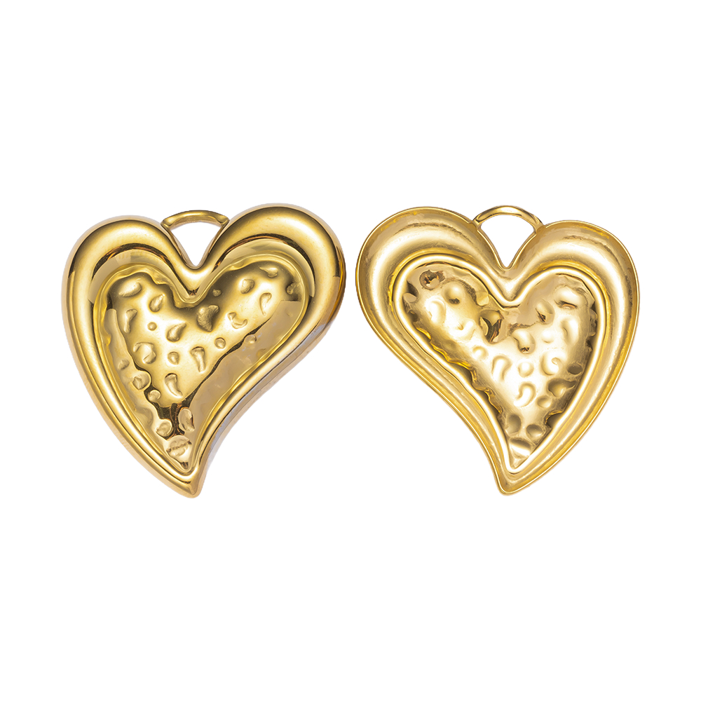 2pcs Gold Stainless Steel Hear - Vintage Collectibles For Sale review and price