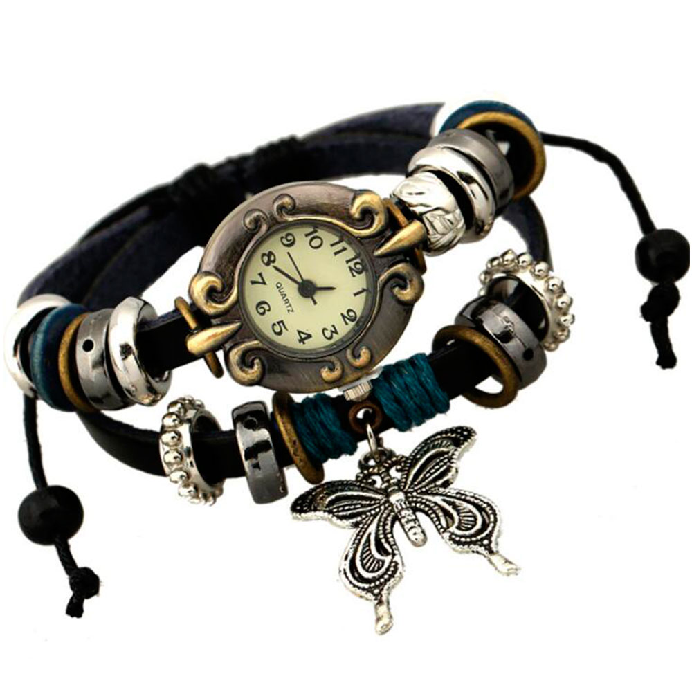 Handmade Butterfly Beads Brace - Vintage Watch Crystal review and price