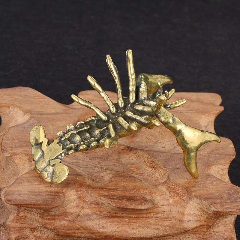 ●Solid Brass Crayfish Ornament - Vintage Collectible Furniture review and price