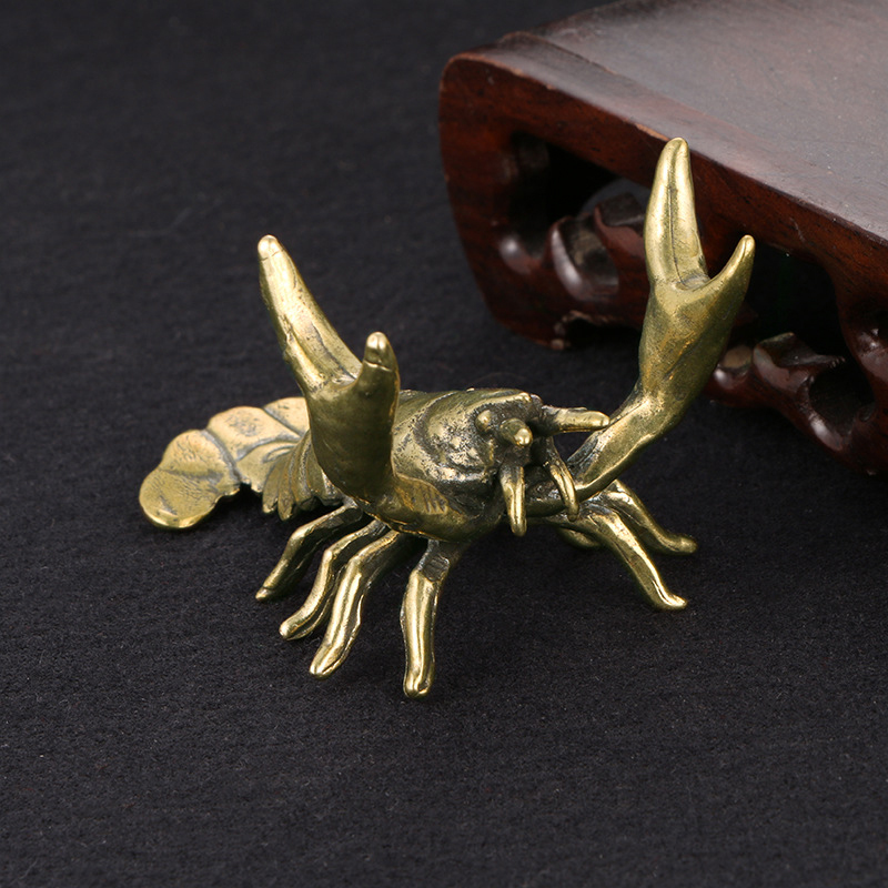 ●Solid Brass Crayfish Ornament - Vintage Collectible Furniture review and price