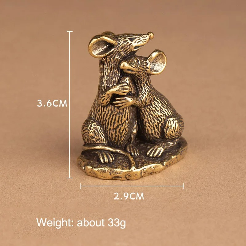 Brass Lover Mouse Small Statue - Vintage Collectible Figurines review and price