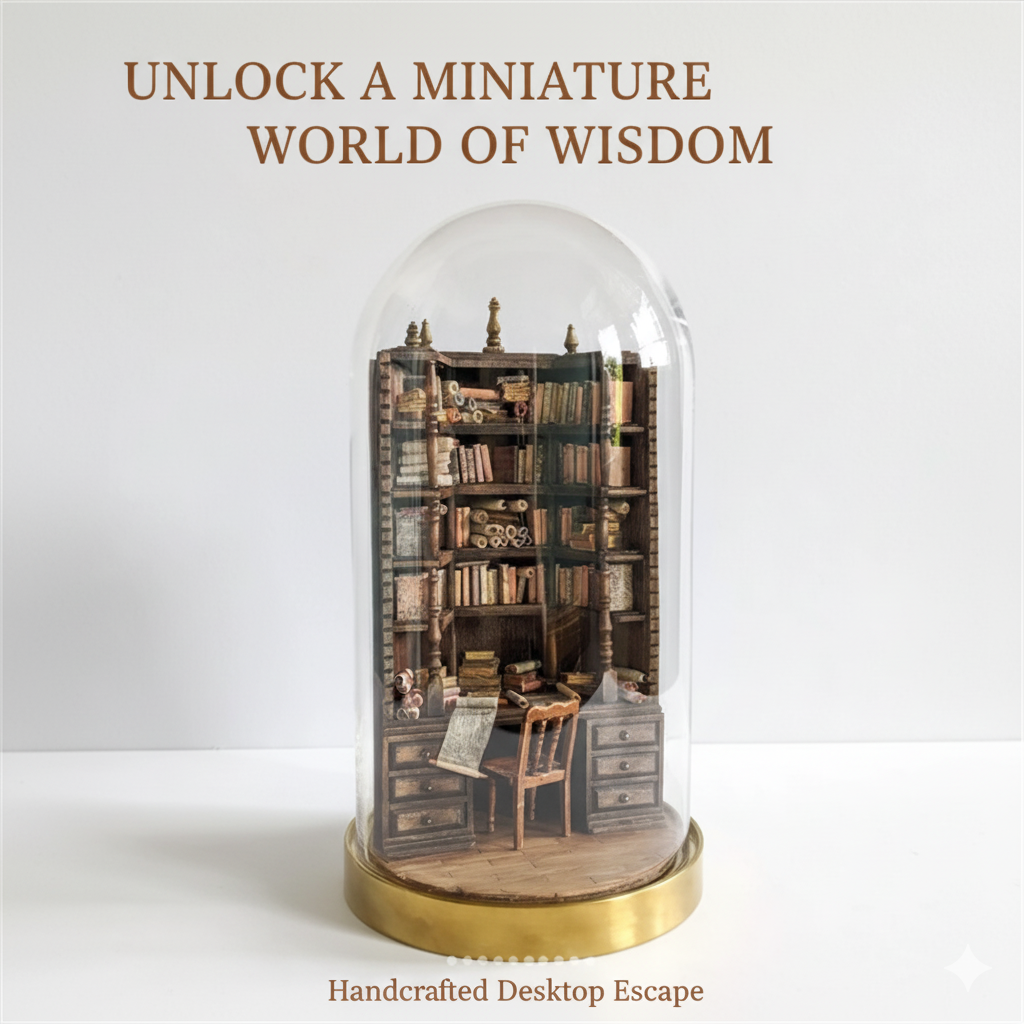 Miniature Bookcase Bookshelf D - Vintage Collectible Glass review and price