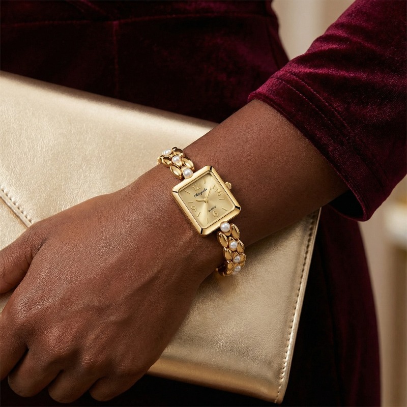 Luxury Golden Women's Watch Fa - Vintage Watch Crystal review and price