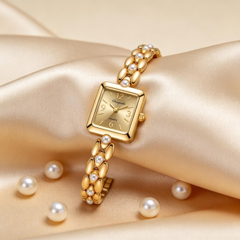 Luxury Golden Women's Watch Fa - Vintage Watch Crystal review and price