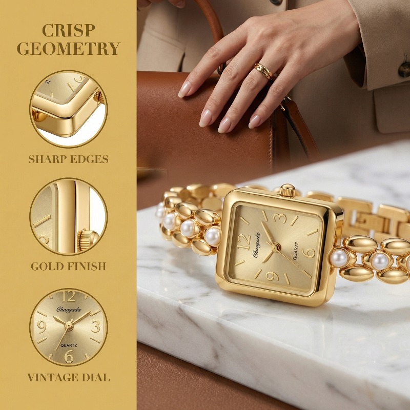 Luxury Golden Women's Watch Fa - Vintage Watch Crystal review and price