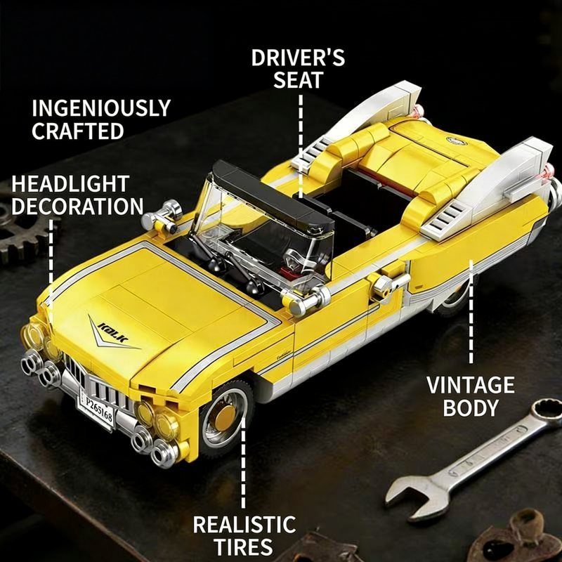 Yellow Vintage Convertible Car - Vintage Collectible Model Cars review and price